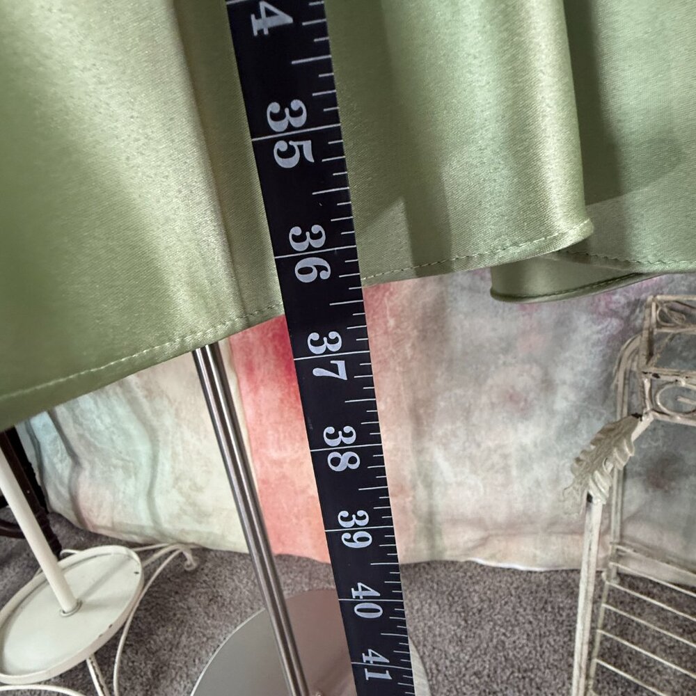 ๐Sage Green Lace Up Cocktail - Bridesmaid - Homecoming Dress w/ Wide Straps - Picture 8 of 16